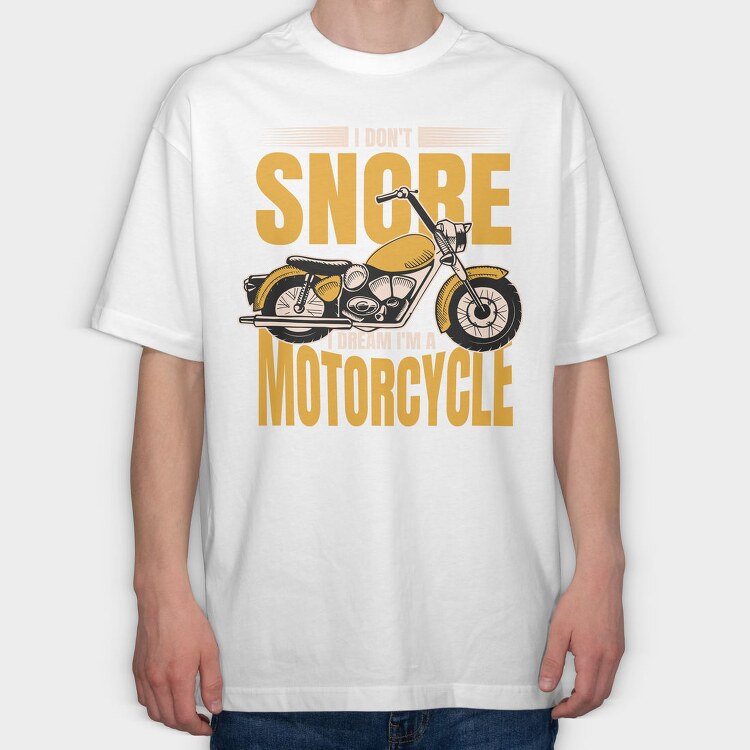 Motorcycle Dream Quote, Tricou Oversize Barbati (Unisex)