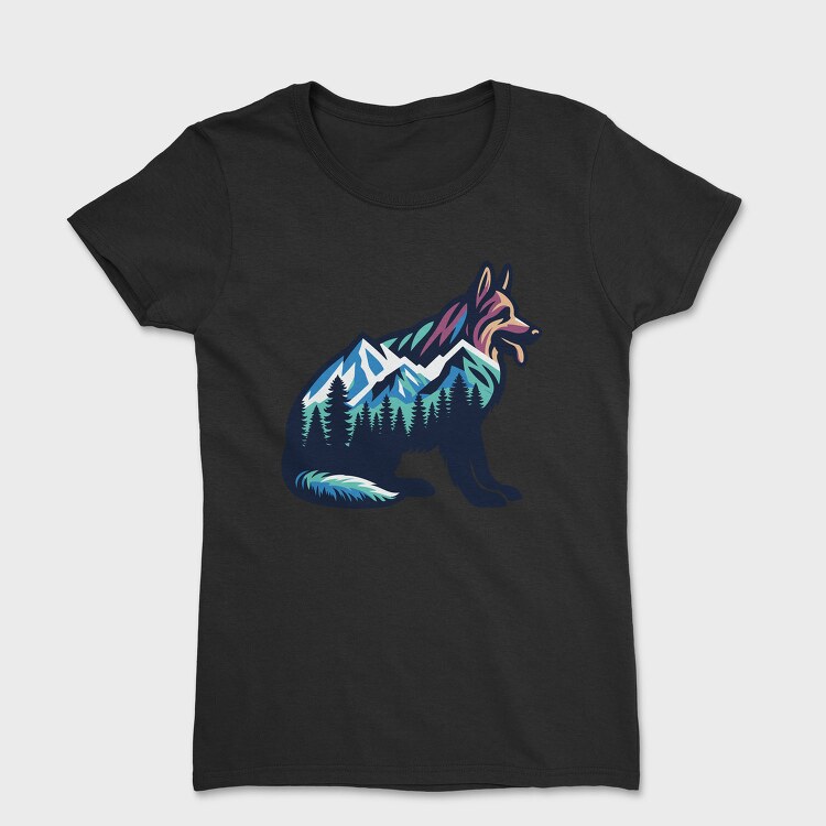 Mountain Dog Landscape, Tricou Femei