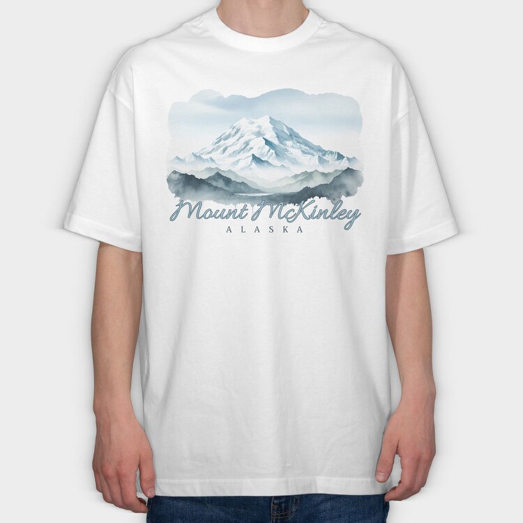 Mount Mckinley Alaska, Tricou Oversize Barbati (Unisex)