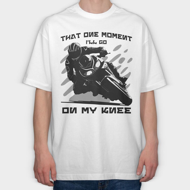Motorbike Knee Down On My Knee, Tricou Oversize Barbati (Unisex)