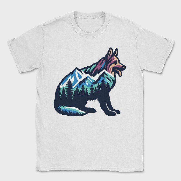 Mountain Dog Landscape, Tricou Barbati (Unisex)