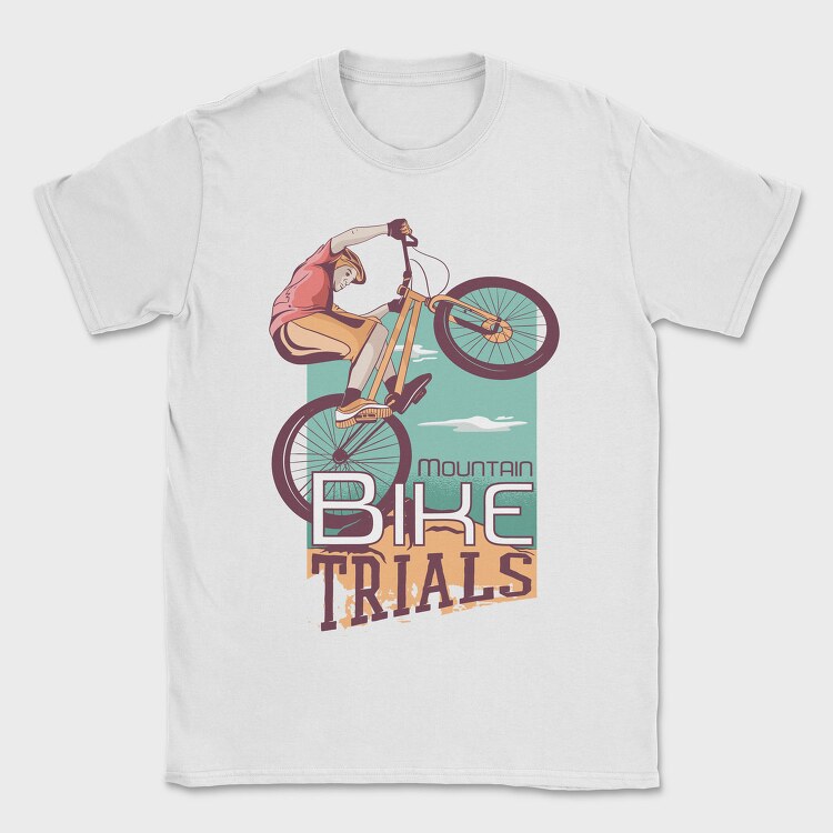 Mountain Biker Bike, Tricou Barbati (Unisex)