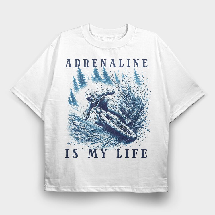 Mountain Bike Sport, Tricou Oversize Barbati (Unisex)
