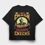 Mountain Bike Quote Illustration, Tricou Oversize Barbati (Unisex)