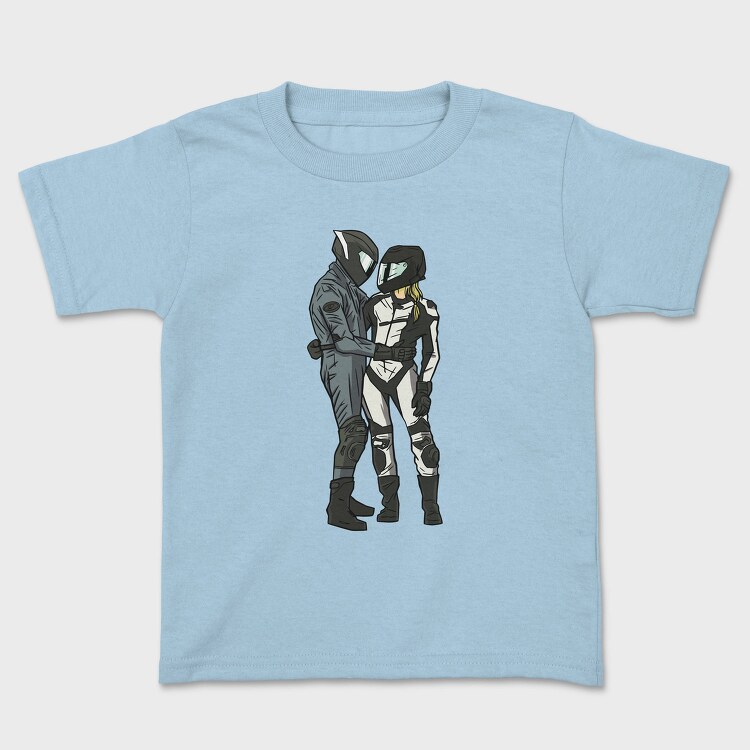Motorcyclist Couple Love, Tricou Copii