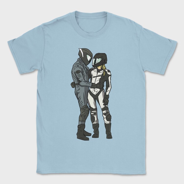 Motorcyclist Couple Love, Tricou Barbati (Unisex)