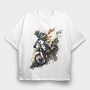 Motocross Watercolor, Tricou Oversize Barbati (Unisex)