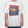 Sloth Animal In Couch, Tricou Oversize Barbati (Unisex)