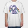 Grim Reaper Rainbow Smile Reaper, Tricou Oversize Barbati (Unisex)