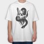 Skull With Snake Knife 01, Tricou Oversize Barbati (Unisex)