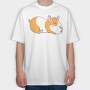 Sleepy Squirrel, Tricou Oversize Barbati (Unisex)