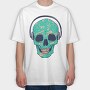 Skull Dj, Tricou Oversize Barbati (Unisex)