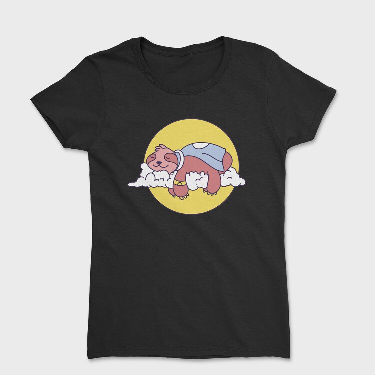 Sleepy Sloth In The Clouds, Tricou Femei