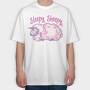 Sleepy Sheepy, Tricou Oversize Barbati (Unisex)