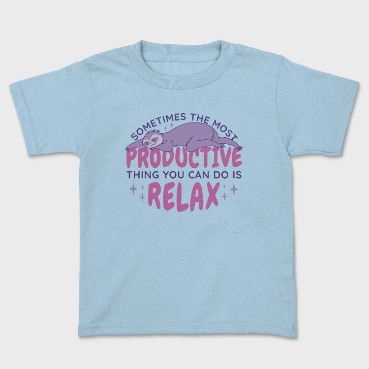 Sloth Animal Anime Sleeping, Tricou Copii