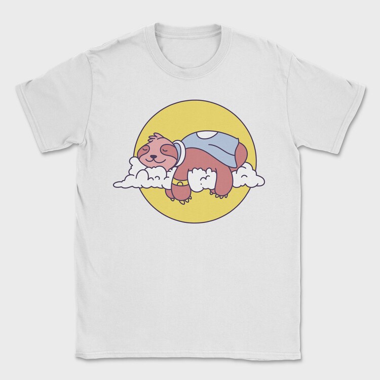 Sleepy Sloth In The Clouds, Tricou Barbati (Unisex)