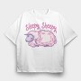 Sleepy Sheepy, Tricou Oversize Barbati (Unisex)