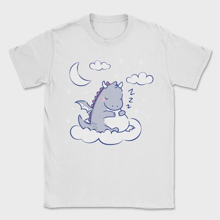 Sleepy Cute Dragon Tote, Tricou Barbati (Unisex)