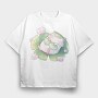 Sleeping Frog Lily Pad Froggy, Tricou Oversize Barbati (Unisex)
