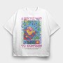 Sky Gaze Girl Maximalism, Tricou Oversize Barbati (Unisex)