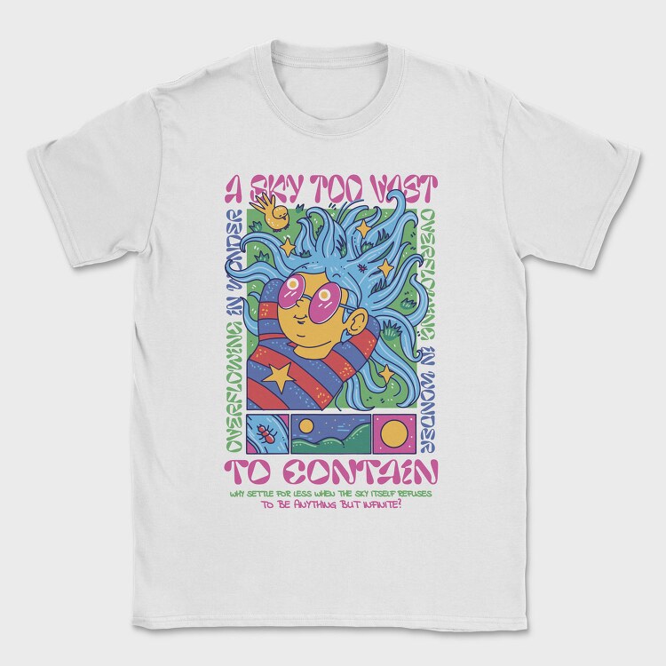 Sky Gaze Girl Maximalism, Tricou Barbati (Unisex)