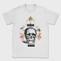 Skull With Clock And Insects Vintage Time, Tricou Barbati (Unisex)