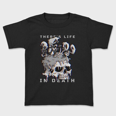 Skull With Cartoon Mushrooms Life In Death Tote, Tricou Copii