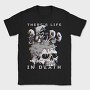 Skull With Cartoon Mushrooms Life In Death Tote, Tricou Barbati (Unisex)