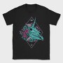 Skull Unicorn Head With Flowers, Tricou Barbati (Unisex)