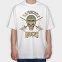 Skull Biker 04, Tricou Oversize Barbati (Unisex)