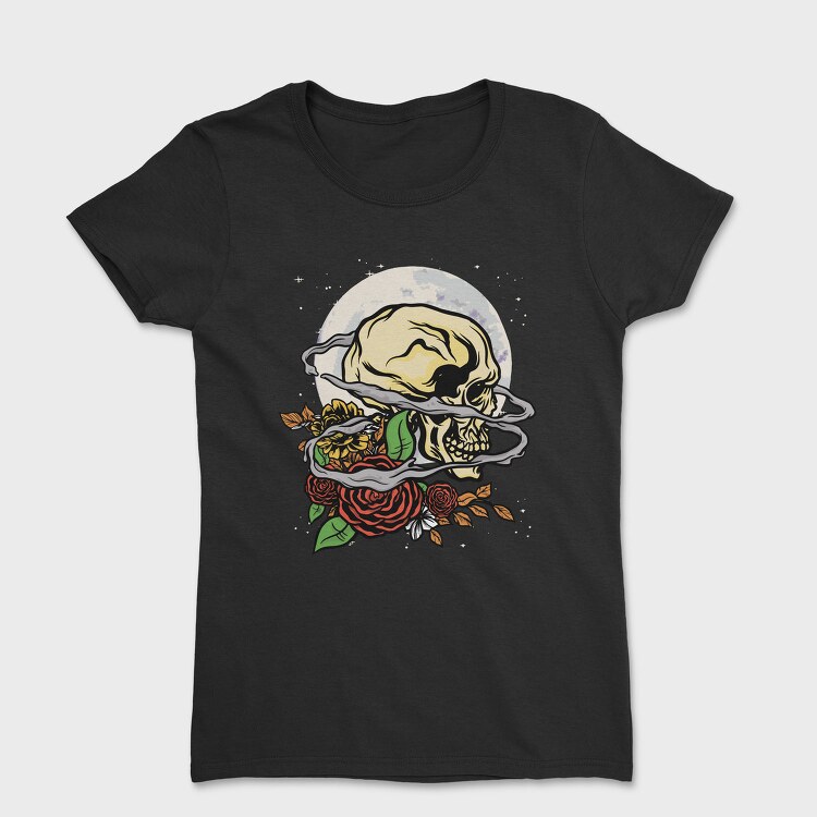 Skull And Roses, Tricou Femei