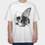 Skull And Butterfly Hand Drawn Tote, Tricou Oversize Barbati (Unisex)