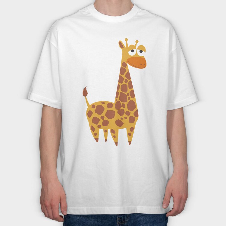 Giraffe Grin, Tricou Oversize Barbati (Unisex)