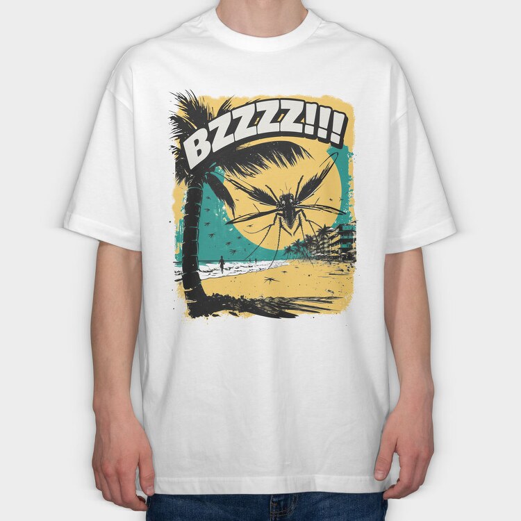 Mosquito Sunset Japanese Monster, Tricou Oversize Barbati (Unisex)