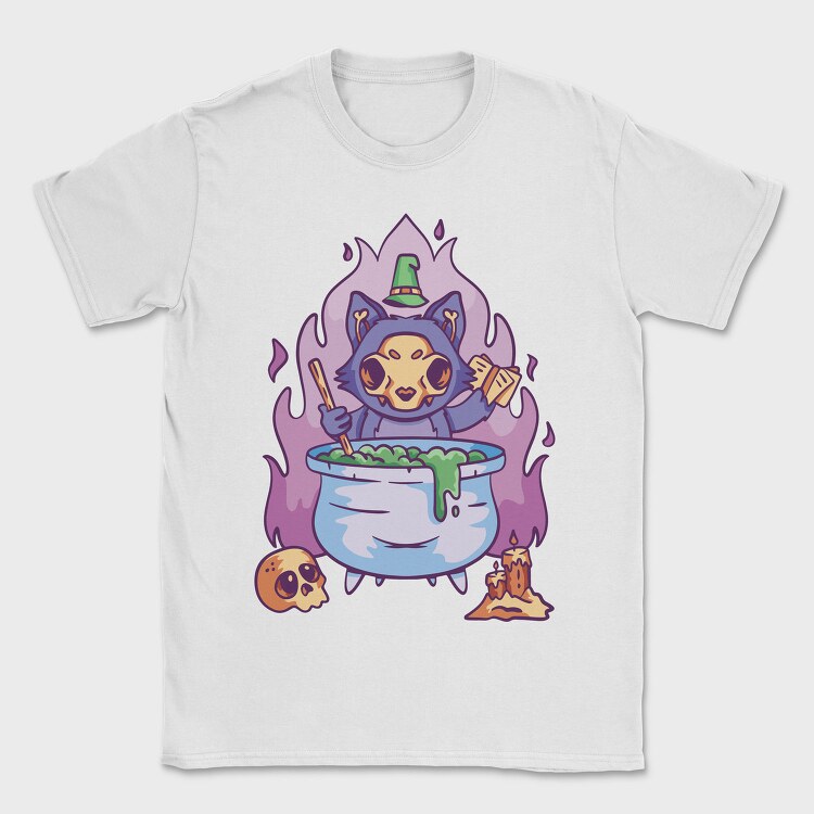 Skull Cat Gothic Witch Cake, Tricou Barbati (Unisex)