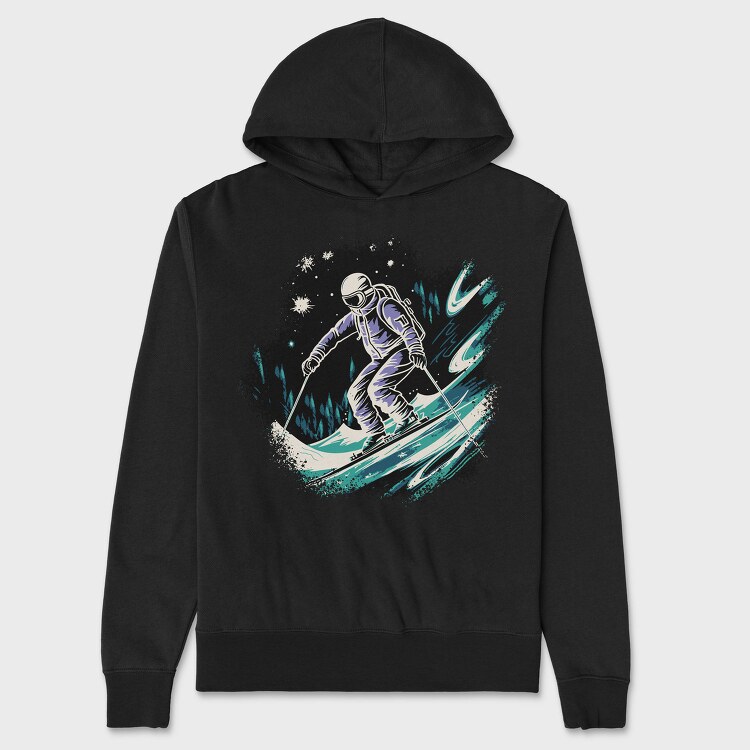 Skiing Snow Sport Night Ski, Hanorac Oversize Barbati (Unisex)