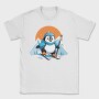 Skiing Penguin Sky, Tricou Barbati (Unisex)