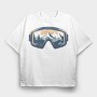 Skiing Goggles, Tricou Oversize Barbati (Unisex)