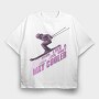 Skier Action Quote, Tricou Oversize Barbati (Unisex)