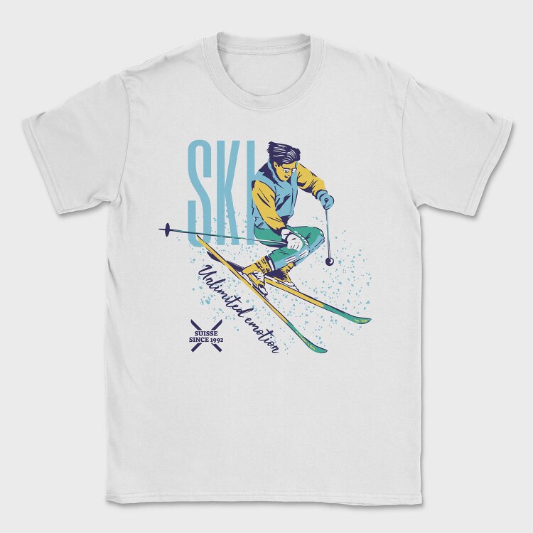 Ski Unlimited Emotion Winter, Tricou Barbati (Unisex)