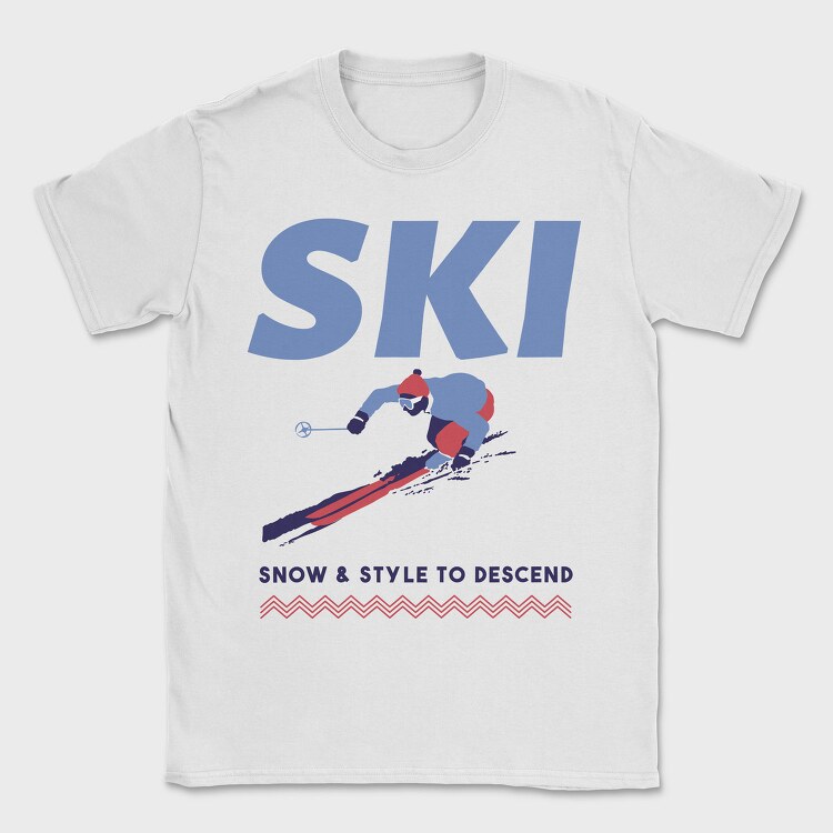 Ski Snow Style Winter, Tricou Barbati (Unisex)
