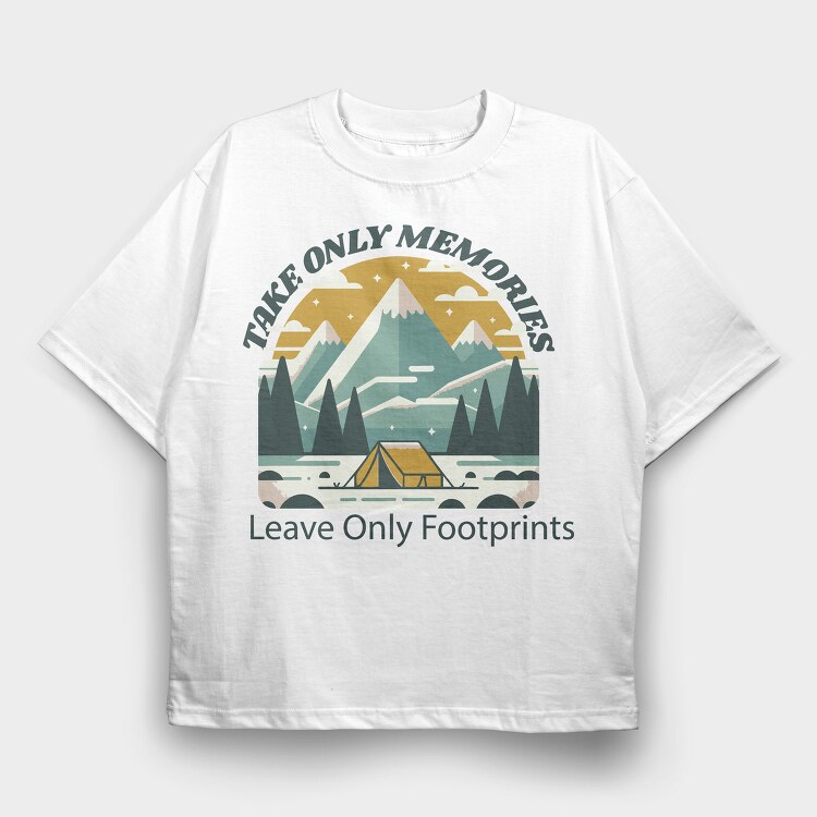 Motivational Camping Quote, Tricou Oversize Barbati (Unisex)