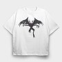 Mothman, Tricou Oversize Barbati (Unisex)
