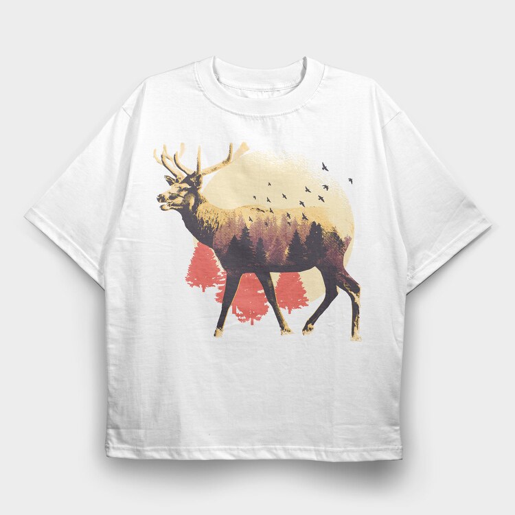 Moose, Tricou Oversize Barbati (Unisex)