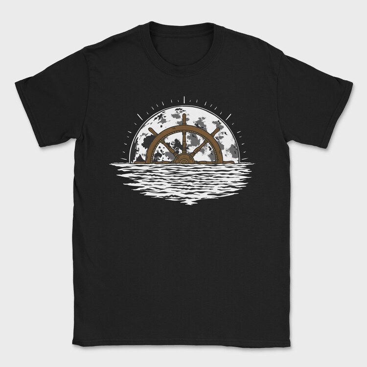 Moon Ship Steering Wheel, Tricou Barbati (Unisex)