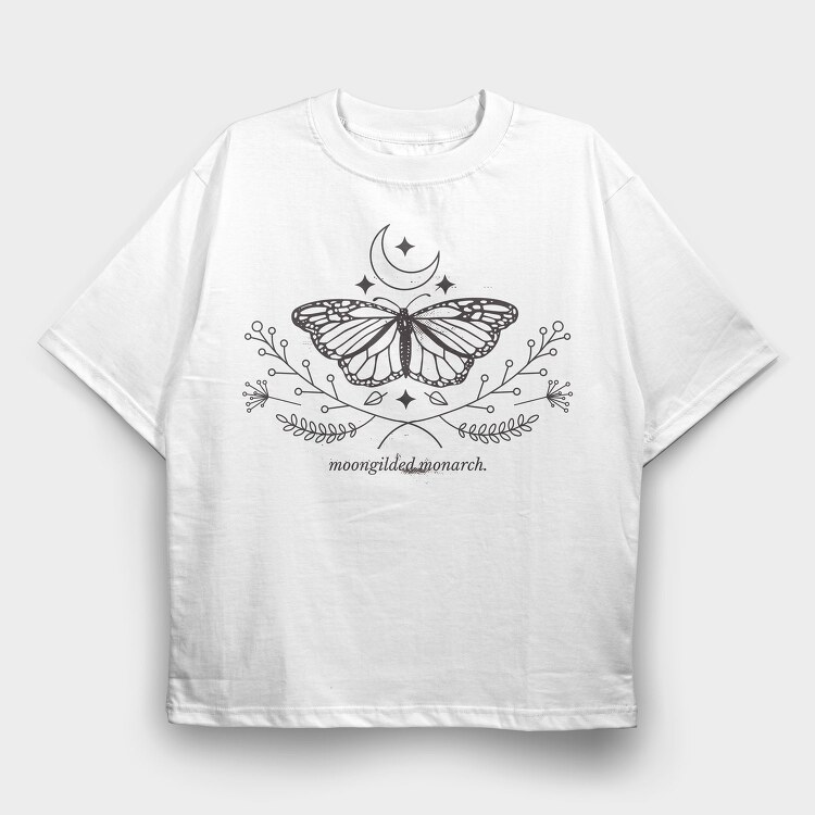 Moon Butterfly Tote, Tricou Oversize Barbati (Unisex)