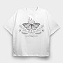 Moon Butterfly Tote, Tricou Oversize Barbati (Unisex)