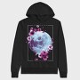 Moon And Flowers Japanese Spring, Hanorac Oversize Barbati (Unisex)