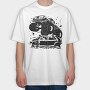 Monster Truck And Car, Tricou Oversize Barbati (Unisex)