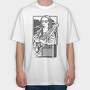 Mona Lisa Electric Guitar Rock, Tricou Oversize Barbati (Unisex)